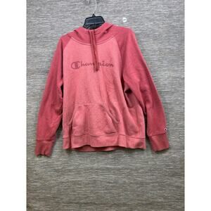 Champion Hoodie Jacket Womens Size XXL Pink Pullover Fleece Spell out